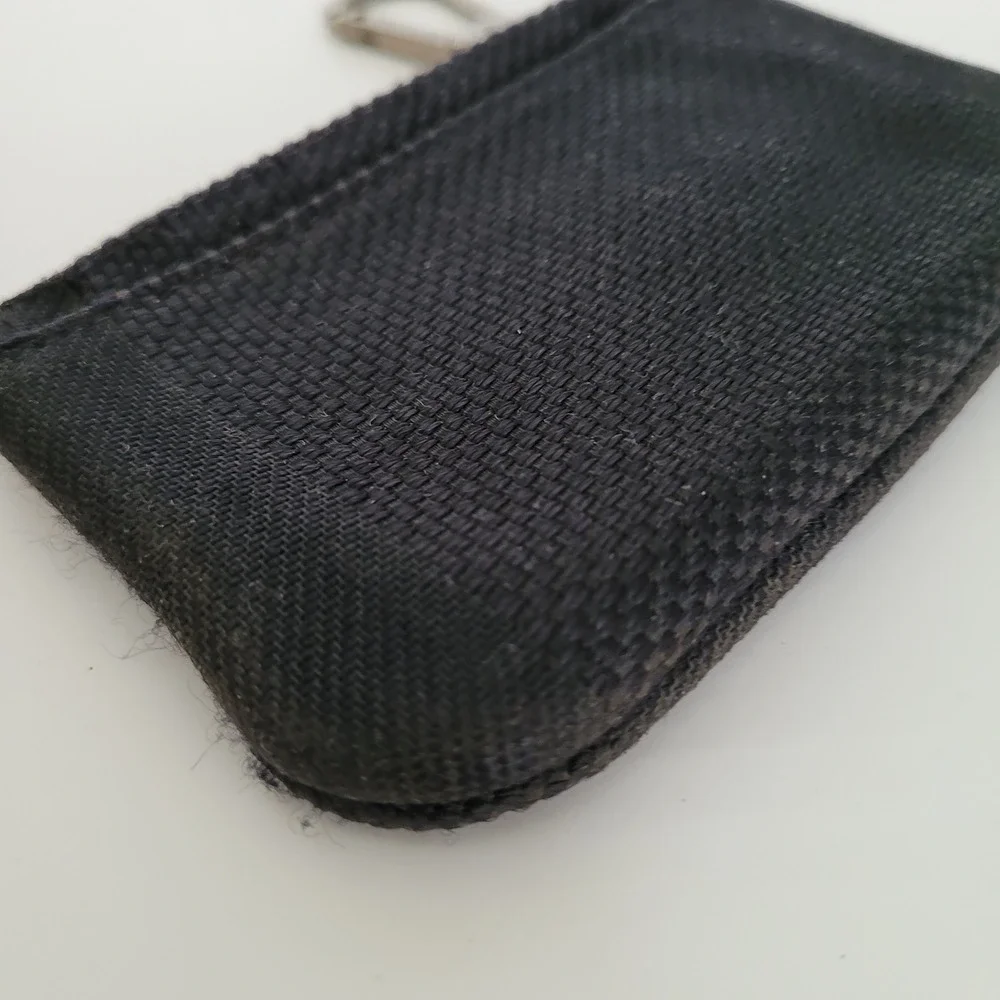 Louis Vuitton Damier Geant Cles Key Pouch Black Canvas Coin Purse M93549